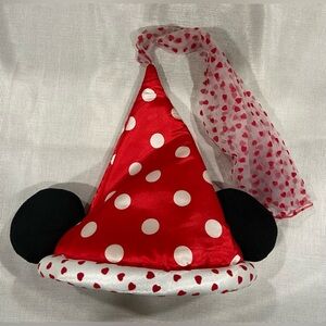 Authentic Disney Parks Minnie Mouse Princess Red Polka Dot Hat